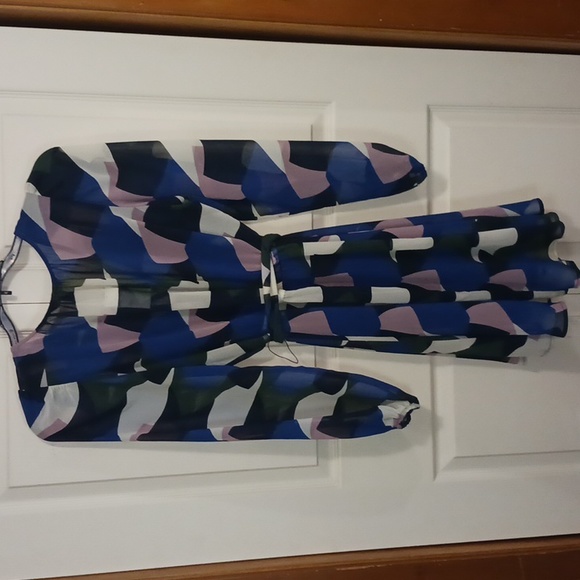 Banana Republic Factory dress - S - blue geometric pattern. Size xl also avail - Picture 6 of 13